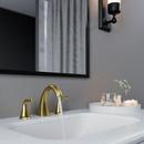 Two Handle Widespread Bathroom Sink Faucet in Brushed Gold 