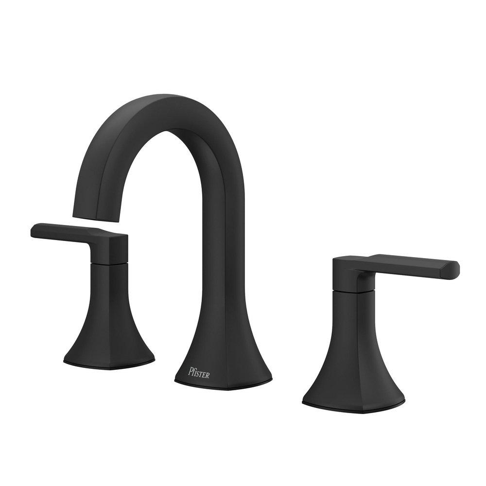 VANERI 2-HANDLE 8-20 IN.WIDESPREAD BATHROOM FAUCET IN MATTE BLACK 