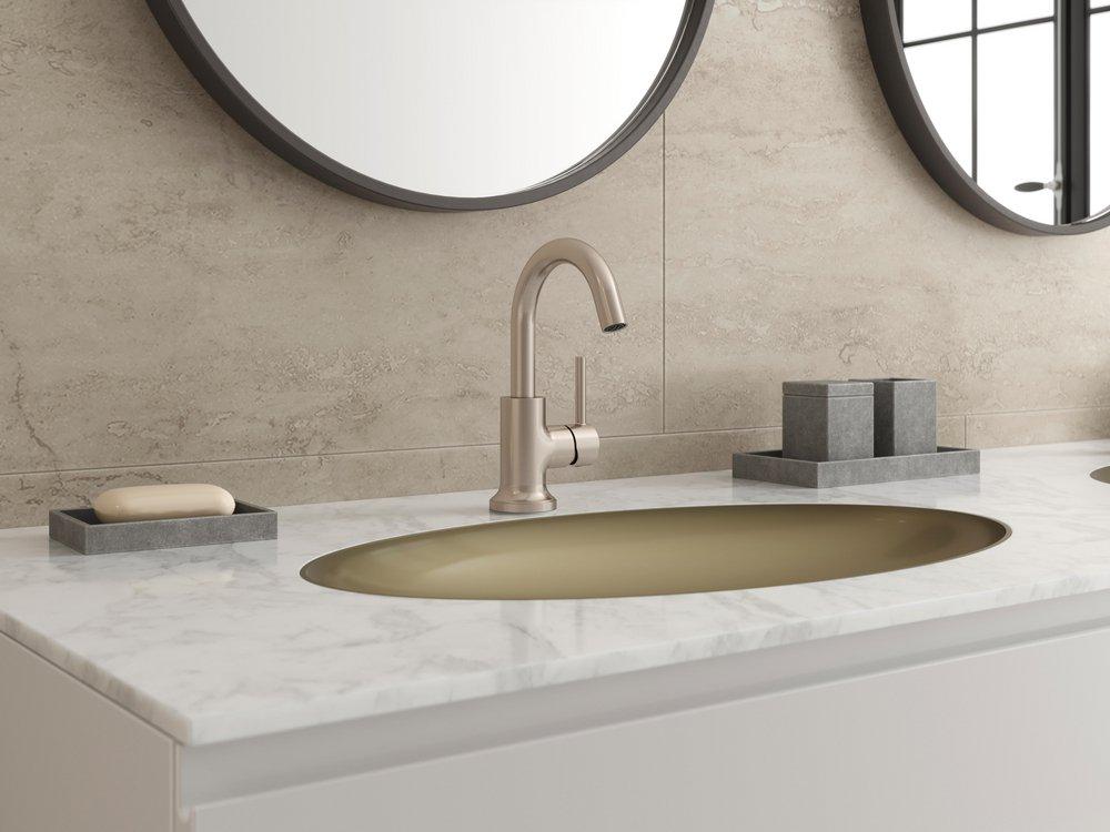 Pfister Brushed Nickel Single Handle Monoblock Bathroom Sink Faucet 