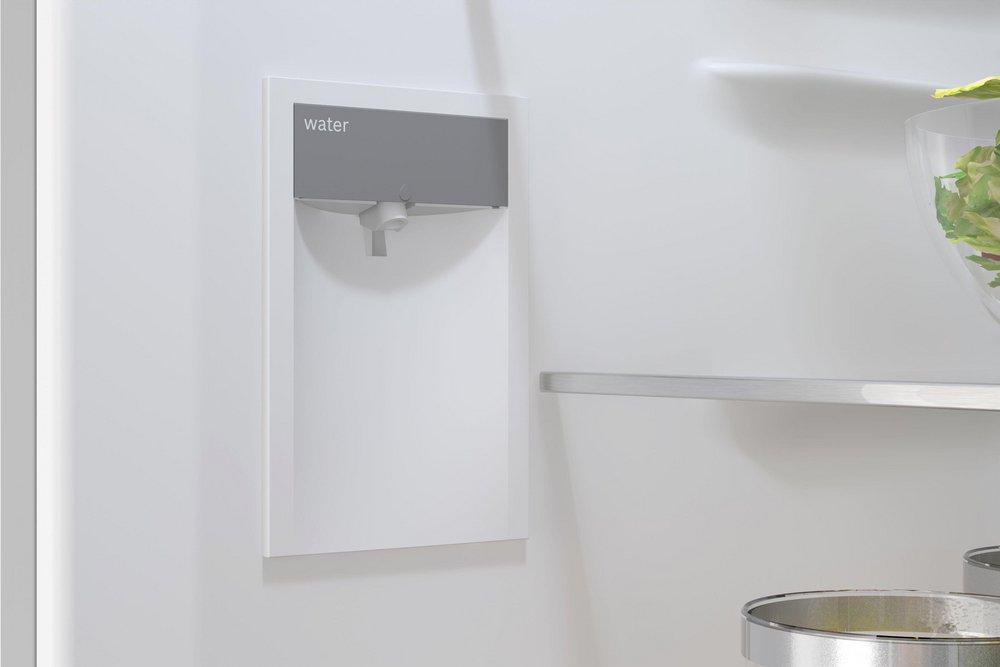 24 FREE-STANDING COUNTER DEPTH TWO DOOR BOTTOM FREEZER REFRIGERATOR WITH ICE MAKER AND INTERNAL WATER DISPENSER 