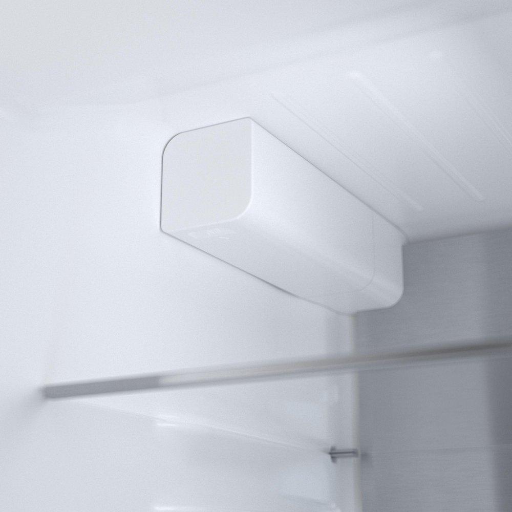 24 FREE-STANDING COUNTER DEPTH TWO DOOR BOTTOM FREEZER REFRIGERATOR WITH ICE MAKER AND INTERNAL WATER DISPENSER 