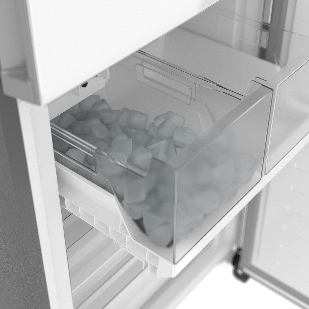 24 FREE-STANDING COUNTER DEPTH TWO DOOR BOTTOM FREEZER REFRIGERATOR WITH ICE MAKER AND INTERNAL WATER DISPENSER 