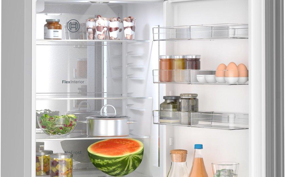 24 FREE-STANDING COUNTER DEPTH TWO DOOR BOTTOM FREEZER REFRIGERATOR WITH ICE MAKER AND INTERNAL WATER DISPENSER 