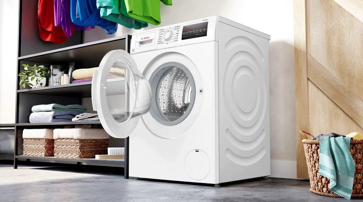 BSH Home Appliances Corporation White 23-1/2 x 33-1/4 x 24-1/4 in. 60A 2.2 cu. ft. Electric Front Load Washer 