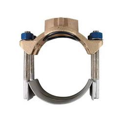 8 x 1-1/2 in. FNPT Stainless Steel Double Strap Saddle