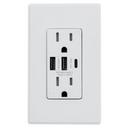 USB Type A/C Chargers with 15A Tamper-Resistant Duplex Receptacle Wall Outlet 