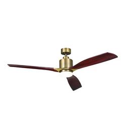 60 in. 3-Blade Indoor Ceiling Fan in Brushed Natural Brass