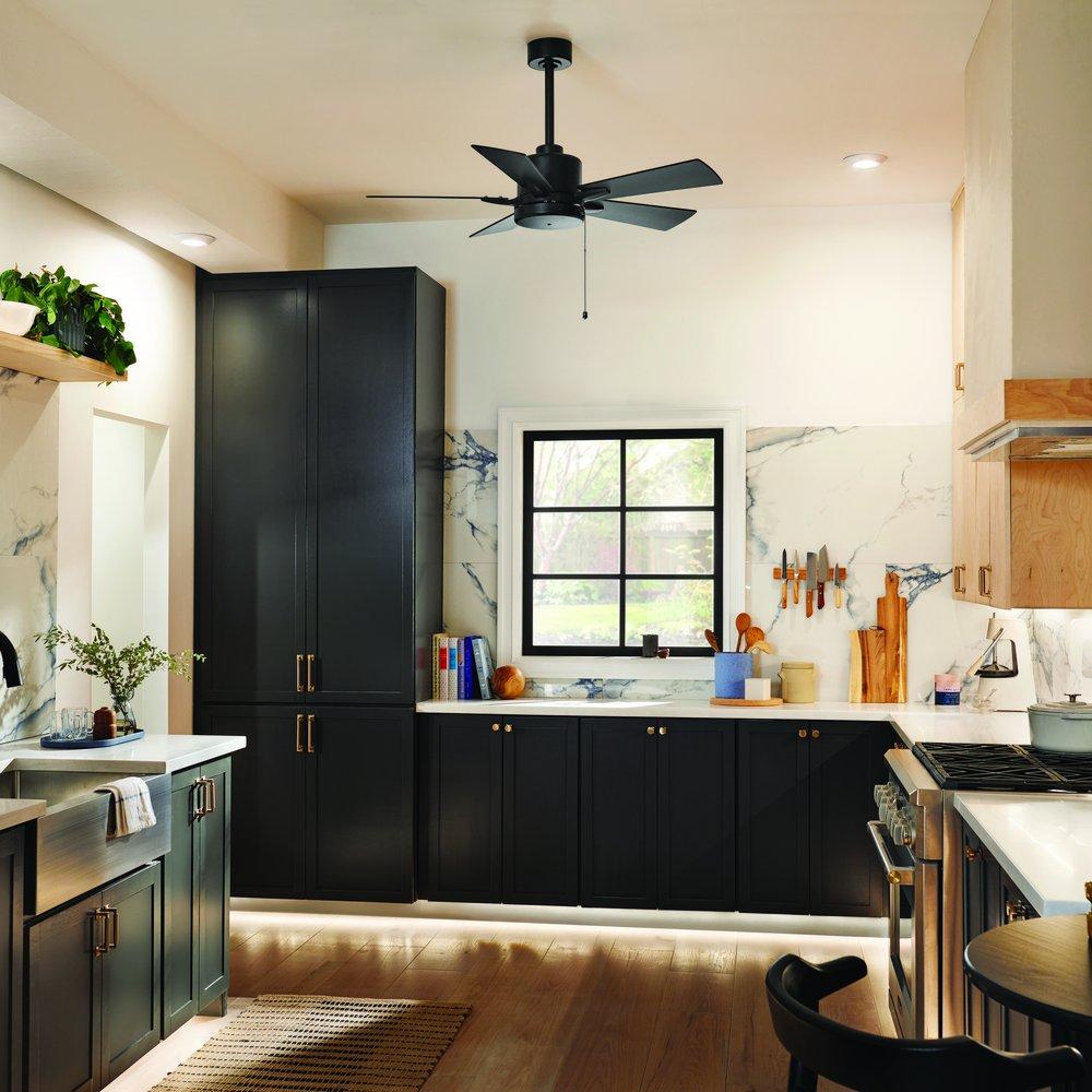 Kichler Lighting Satin Black 42 in. 5-Blade Indoor Ceiling Fan 