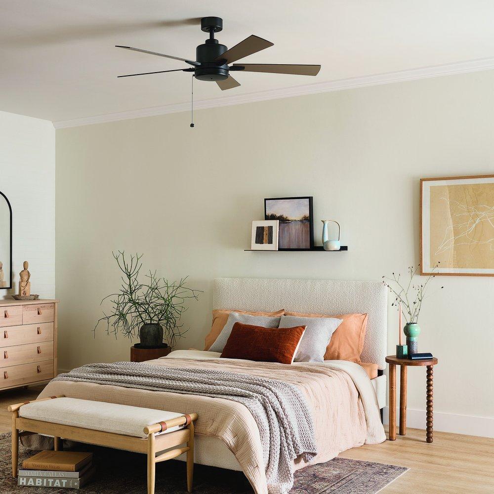 Kichler Lighting Satin Black 52 in. 5-Blade Indoor Ceiling Fan 