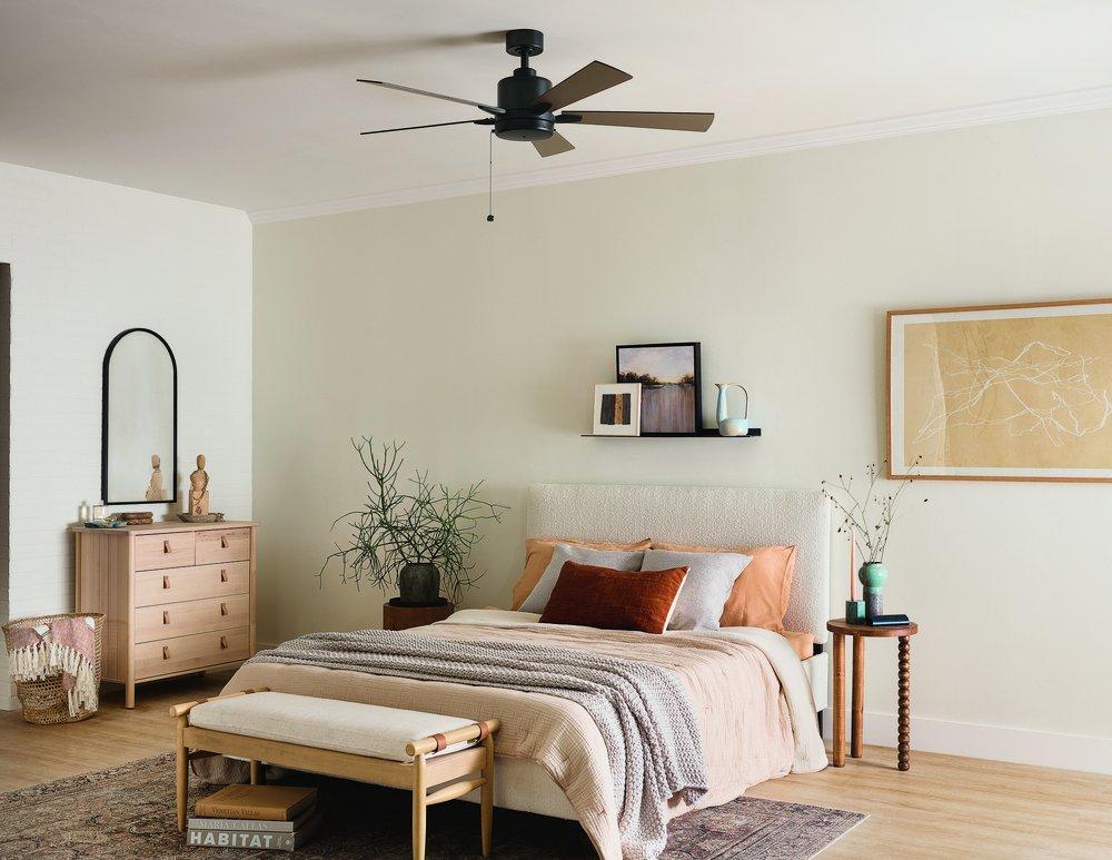 Kichler Lighting Satin Black 52 in. 5-Blade Indoor Ceiling Fan 