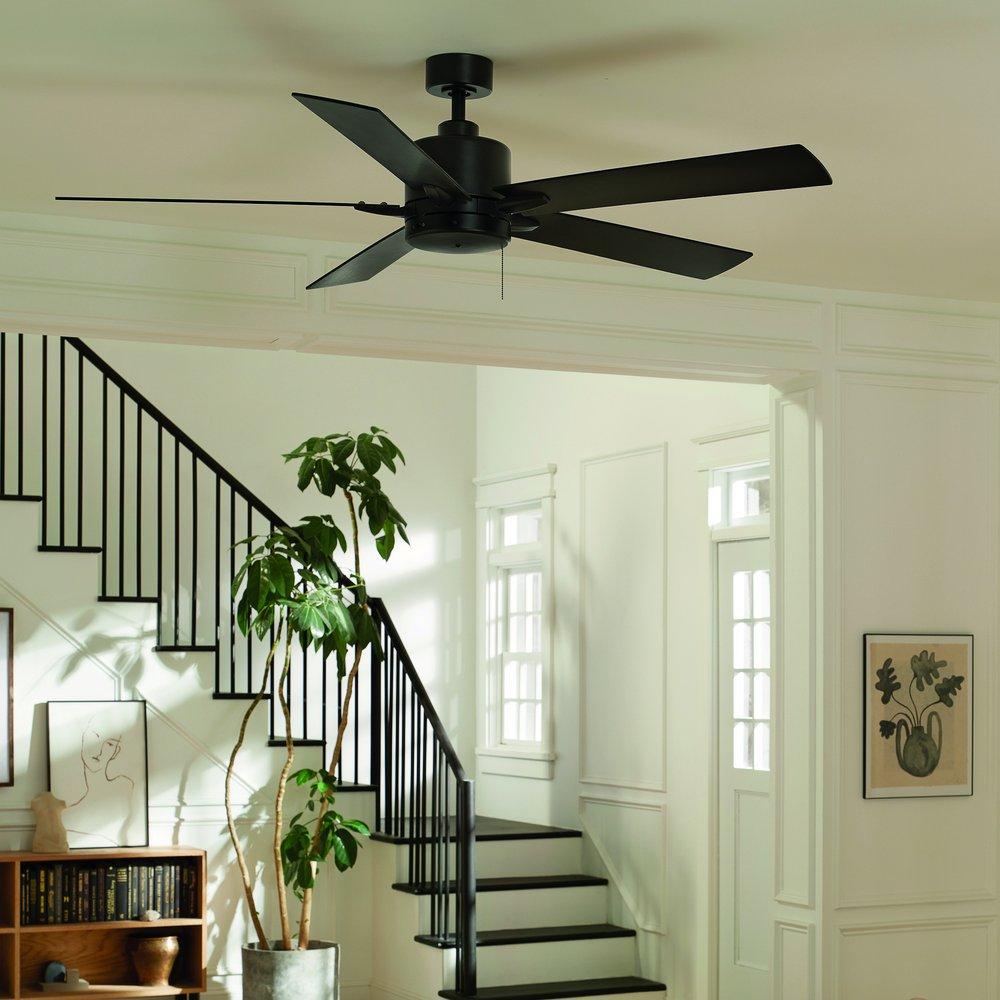 Kichler Lighting Satin Black 60 in. 5-Blade Indoor Ceiling Fan 