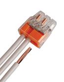 3-Port Orange Push-In Wire Connector - Box of 100 