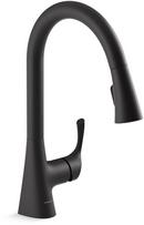 Single Handle Pull Down Kitchen Faucet in Matte Black