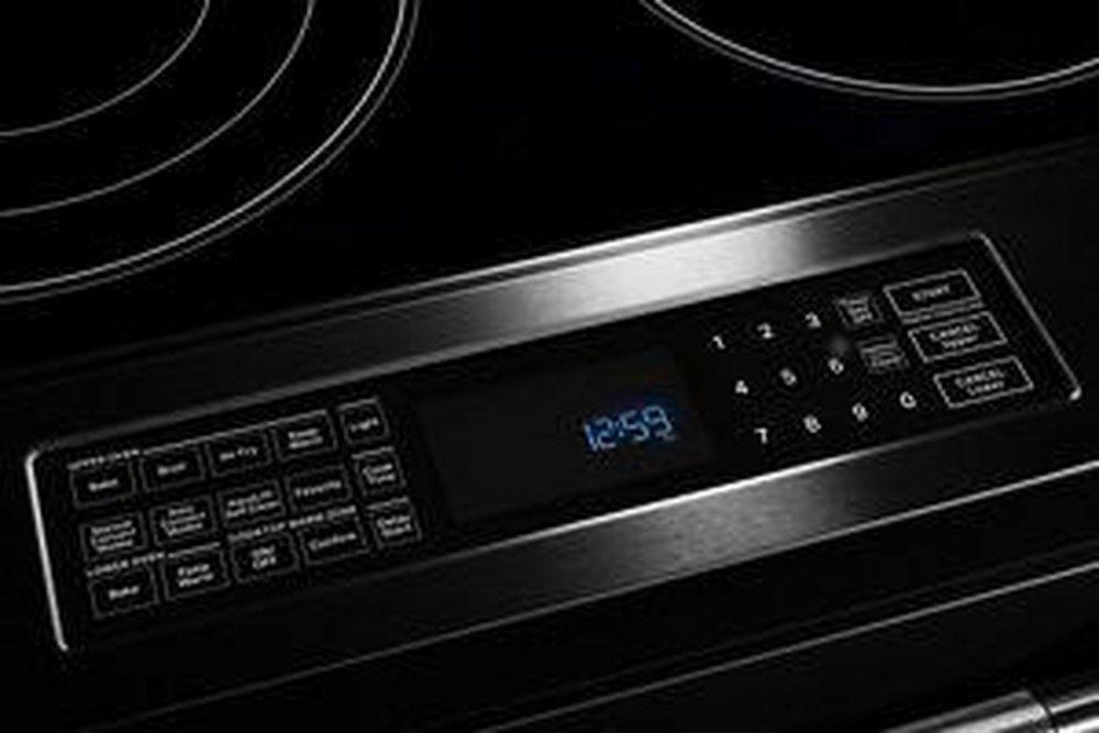 JennAir Stainless Steel 29-7/8 in. 7.1 cu. ft. Smoothtop Electric Slide-In Range 