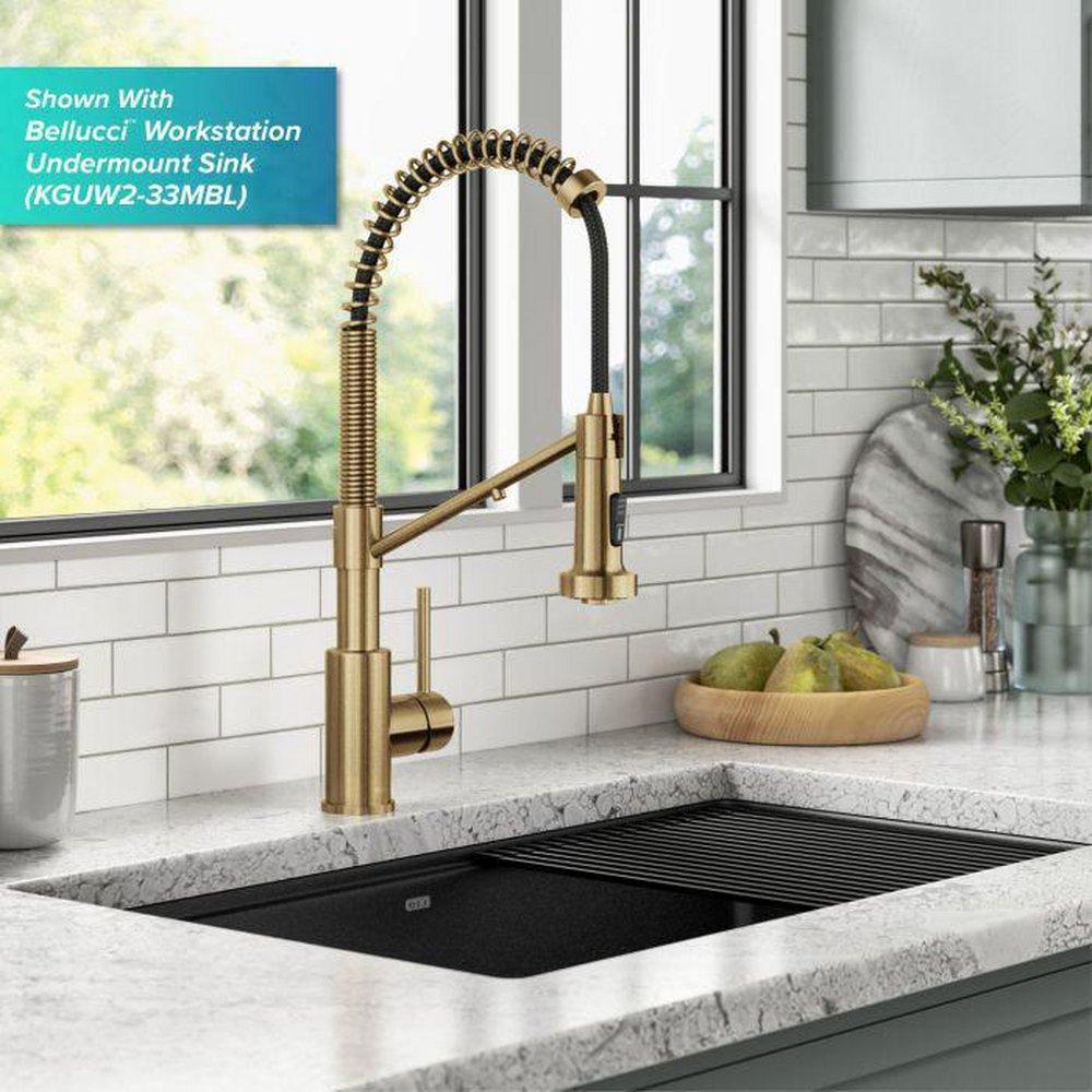 Kraus Brushed Brass Single Handle Lever Water Filter Faucet 