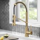 Kraus USA Brushed Brass Single Handle Lever Deck Mount Faucet 