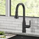 Kraus Matte Black Single Handle Pull Down Kitchen Faucet 