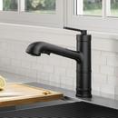 Kraus Matte Black Single Handle Pull Out Kitchen Faucet 