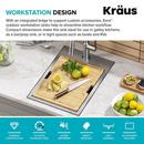 Kraus Stainless Steel 15 x 22 in. 1 Hole Top Mount Bar Sink 