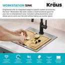 Kraus Stainless Steel 15 x 15 in. 1 Hole Top Mount Bar Sink 