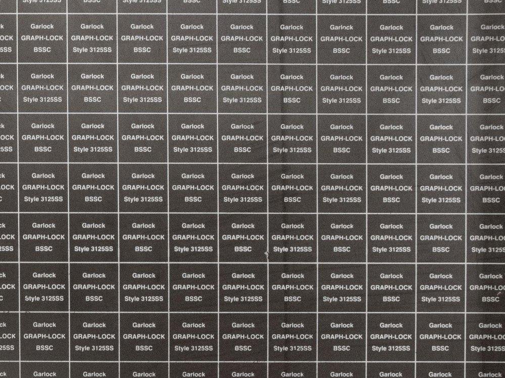GRAPH-LOCK&reg;  Style 3125-SS Flexible Graphite Gasket Sheet, Laminated, 316SS Foil, Branded, 0.060 in., 59.1 in. Width, 59.1 in. Length 