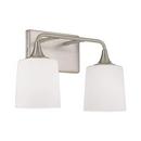 Capital Lighting Brushed Nickel 100W 2-Light Medium E-26 Vanity Fixture 