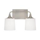 Capital Lighting Brushed Nickel 100W 2-Light Medium E-26 Vanity Fixture 