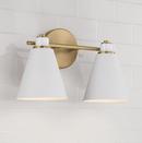 Capital Lighting Aged Brass 100W 2-Light Medium E-26 Vanity Fixture 