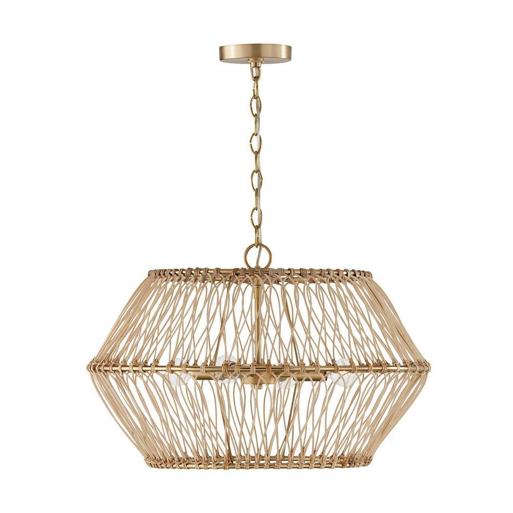 Capital Lighting Matte Brass 60W 4-Light Candelabra E-12 Incandescent Pendant 