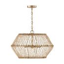 Capital Lighting Matte Brass 60W 4-Light Candelabra E-12 Incandescent Pendant 
