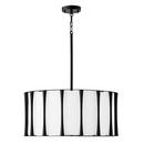 100W 4-Light Medium E-26 Incandescent Pendant in Matte Black
