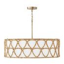 100W 4-Light Medium E-26 Incandescent Pendant in Matte Brass