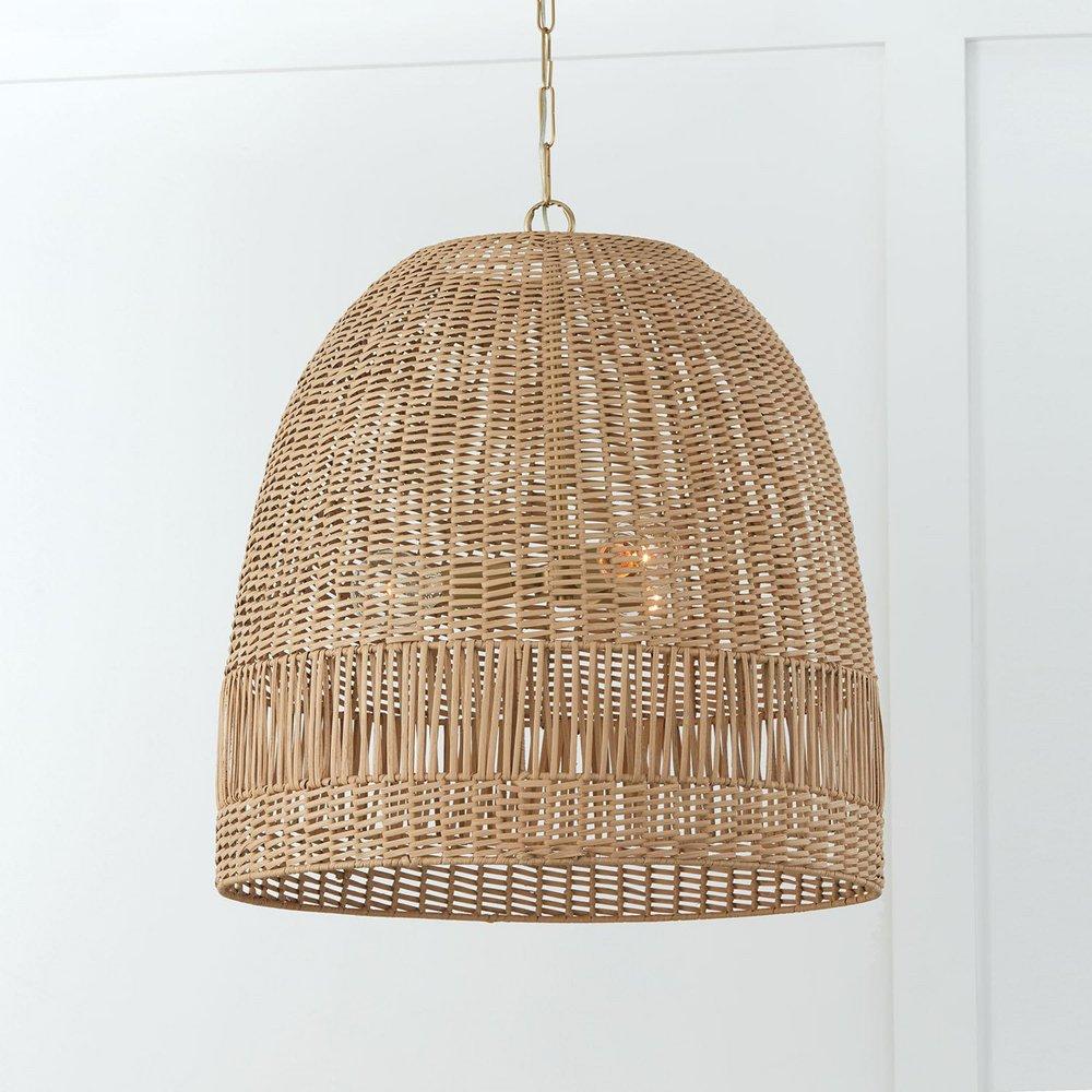 Capital Lighting Matte Brass 100W 3-Light Medium E-26 Incandescent Pendant 