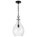 Capital Lighting Matte Black 100W 1-Light Medium E-26 Incandescent Pendant 