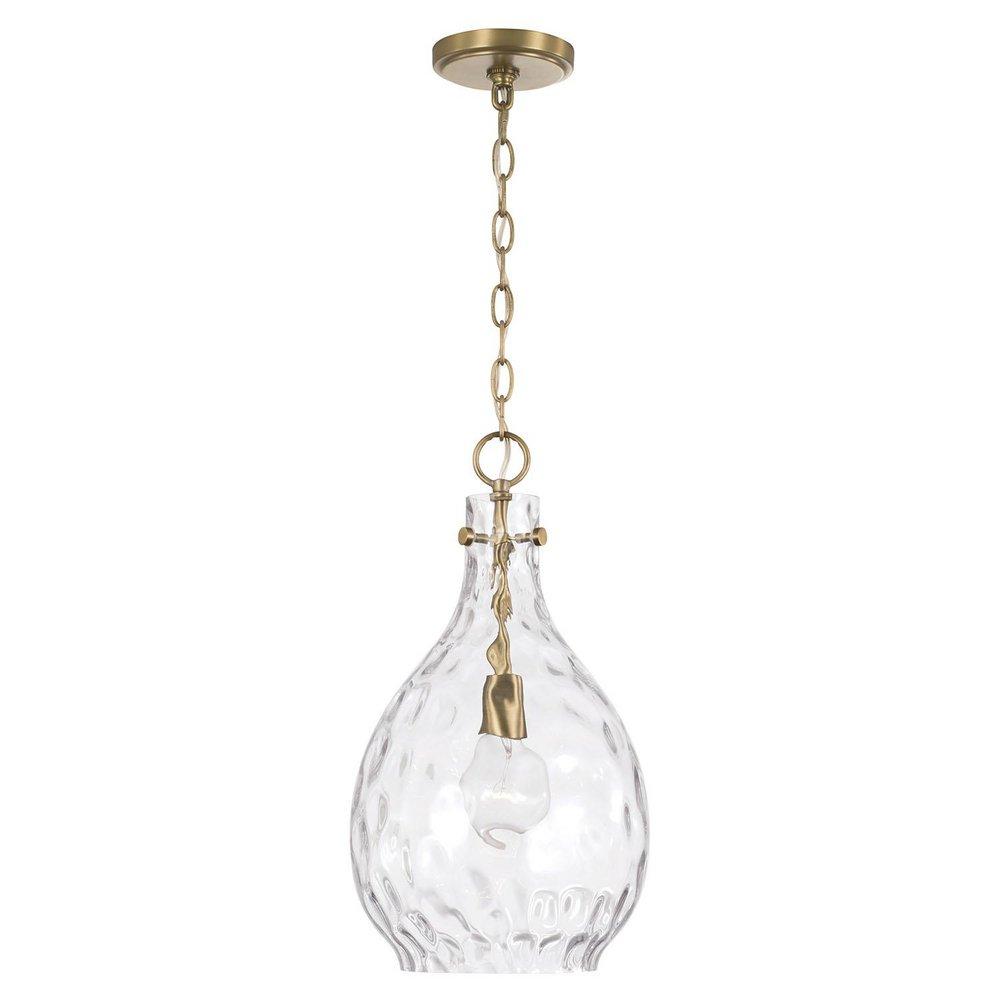 Capital Lighting Aged Brass 100W 1-Light Medium E-26 Incandescent Pendant 