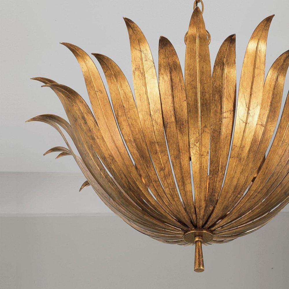 Capital Lighting Antique Gold 60W 4-Light Candelabra E-12 Incandescent Pendant 