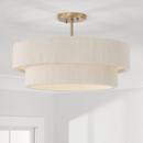 Capital Lighting Matte Brass 60W 4-Light Candelabra E-12 Incandescent Pendant 