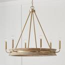 Capital Lighting White Wash 31 x 151-1/2 in. 60W 6-Light 1-Tier Incandescent Modern Chandelier 