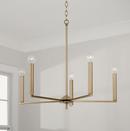 HomePlace by Capital Lighting Aged Brass 27-3/4 x 150 in. 60W 5-Light 1-Tier Incandescent Modern Chandelier 