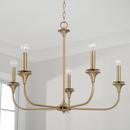 HomePlace by Capital Lighting Aged Brass 31 x 149 in. 60W 5-Light 1-Tier Incandescent Transitional Chandelier 