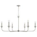 49 x 148-3/4 in. 60W 6-Light 1-Tier Incandescent Transitional Chandelier in Brushed Nickel