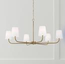 Capital Lighting Aged Brass 47 x 147-1/4 in. 60W 6-Light 1-Tier Incandescent Transitional Chandelier 