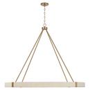 47-3/4 x 166 in. 60W 12-Light 1-Tier Incandescent Modern Chandelier in Matte Brass