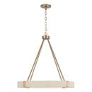 26 x 151-1/2 in. 60W 4-Light 1-Tier Incandescent Modern Chandelier in Matte Brass