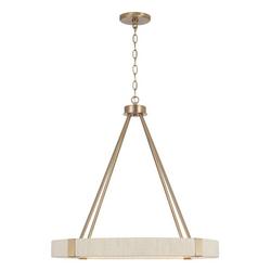 26 x 151-1/2 in. 60W 4-Light 1-Tier Incandescent Modern Chandelier in Matte Brass