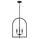 60W 4-Light Candelabra E-12 Foyer Lighting in Matte Black