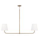 100W 2-Light Medium E-26 Incandescent Pendant in Aged Brass