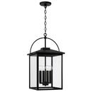 60W 4-Light Candelabra E-12 Incandescent Outdoor Pendant in Black