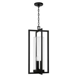 60W 3-Light Candelabra E-12 Incandescent Outdoor Pendant in Black