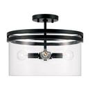 4?Light Semi?Flush Mount in Matte Black